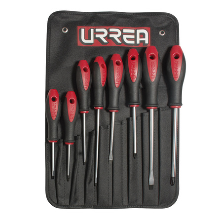 URREA Bimaterial Screwdrriver, Set of 8 Pieces Comb 8600D